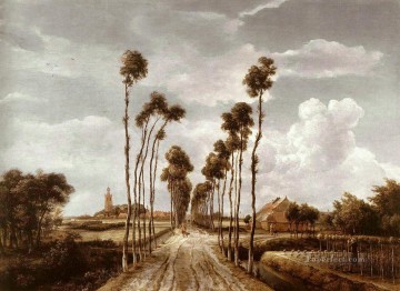 Plain Scenes Painting - The Alley at Middelharnis landscape Meindert Hobbema
